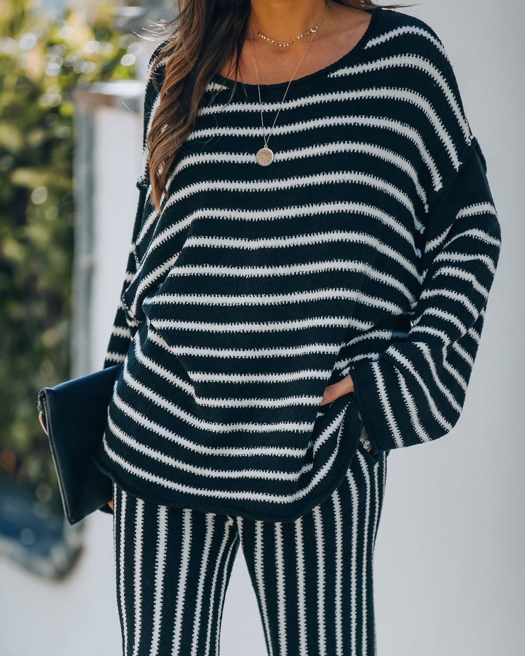 Jacqueline Striped Knit Sweater Top Ins Street