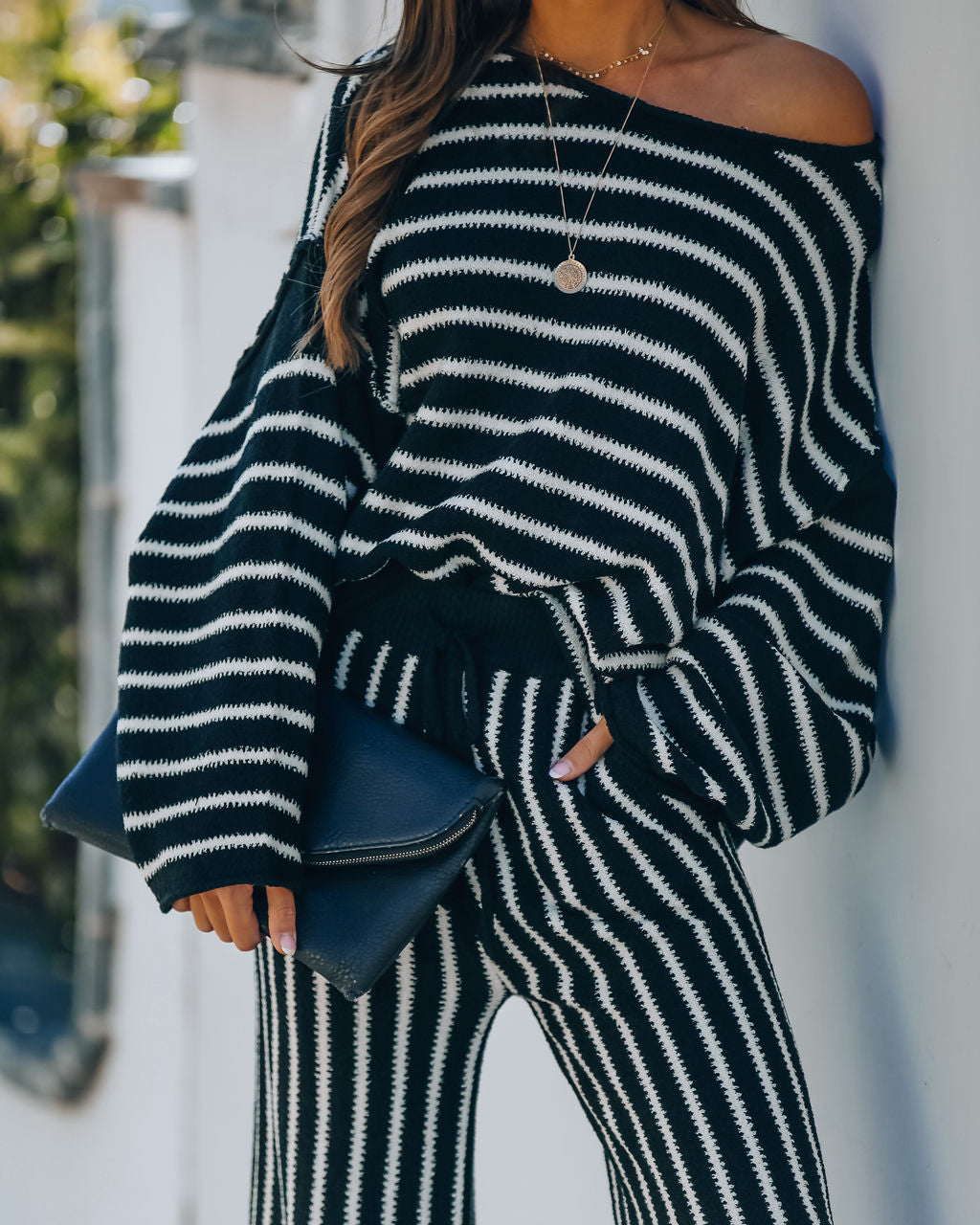 Jacqueline Striped Knit Sweater Top Ins Street
