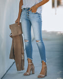 High + Mighty Distressed High Rise Skinny