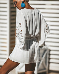 Jewel Crochet Lace Romper - Off White Ins Street