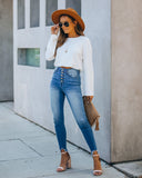Only The Best High Rise Button Front Skinny Ins Street