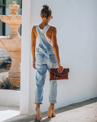 Sassy Sweetheart Distressed Denim Overalls Ins Street