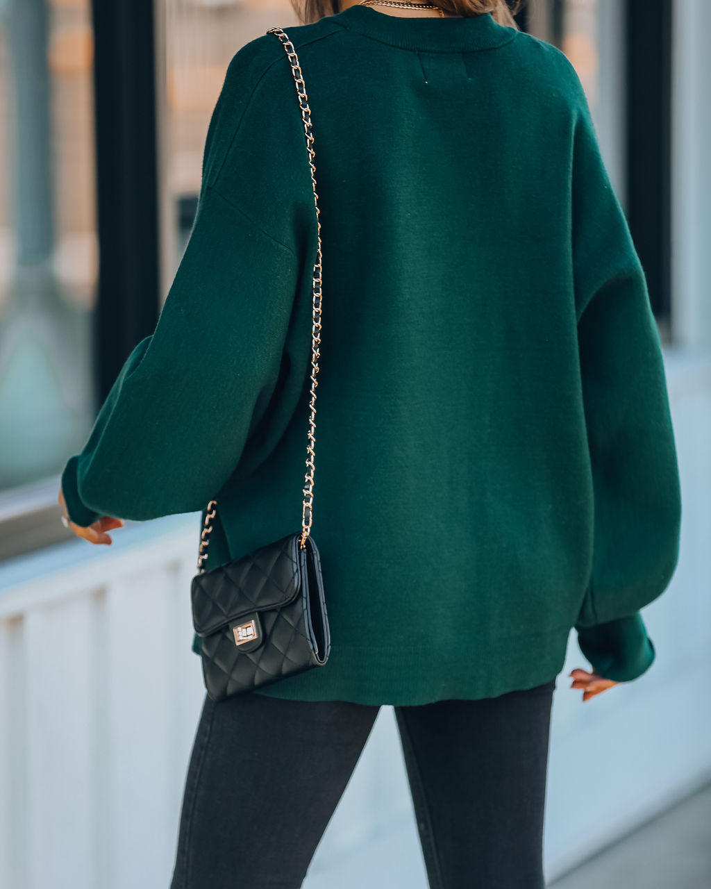 Lexa Knit Sweater - Hunter Green Ins Street