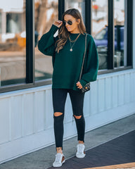 Lexa Knit Sweater - Hunter Green Ins Street