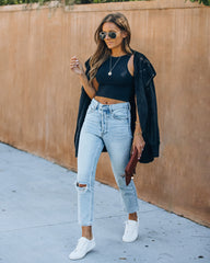 Kiki Knit Crop Top - Black Ins Street