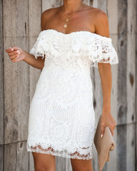 Always Wanted Lace Off The Shoulder Dress PROM-001