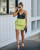 Paradise Peplum Mini Skirt - Limelight Ins Street