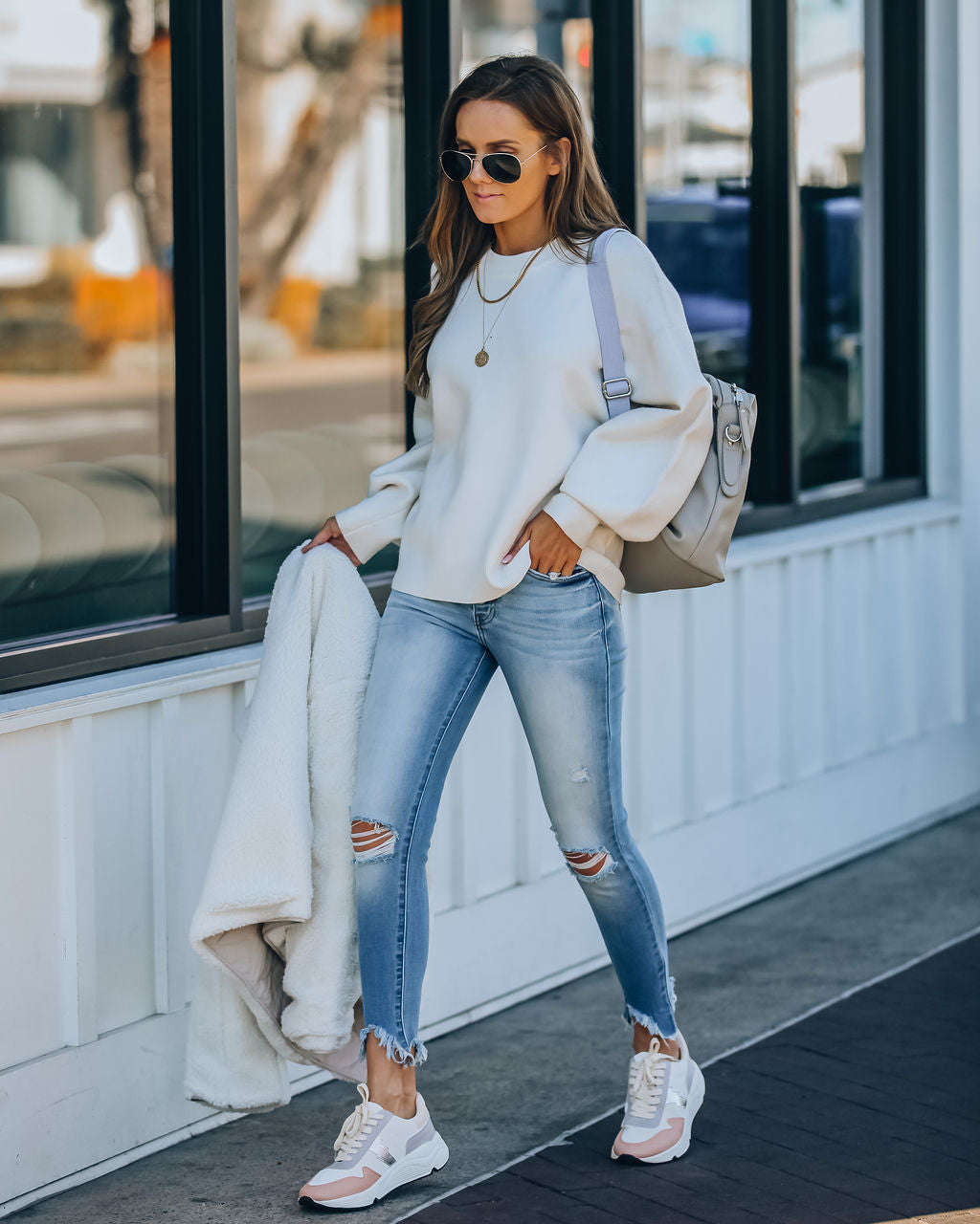 Lexa Knit Sweater - Off White Ins Street