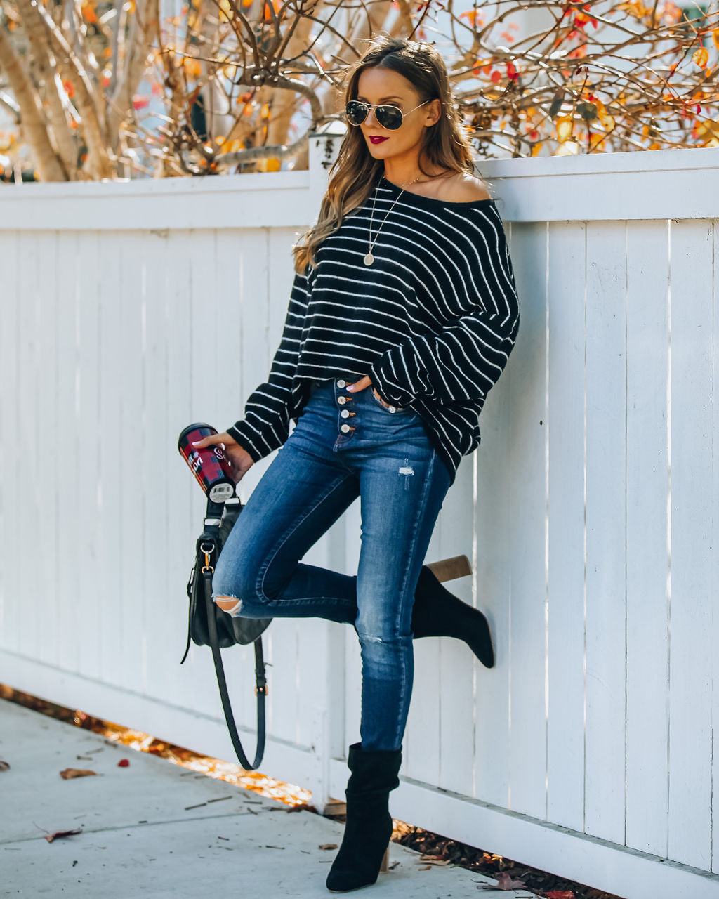 Unwritten Striped Knit Sweater FLAW-001