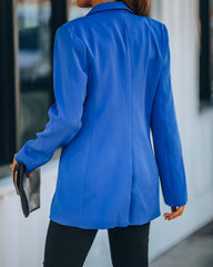 Standards Pocketed Blazer - Cobalt Blue Ins Street