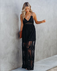 Invite Tranquility Lace Maxi Dress - Black - FINAL SALE Ins Street