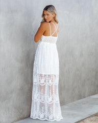 Invite Tranquility Lace Maxi Dress - Ivory - FINAL SALE Ins Street