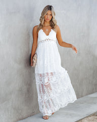 Invite Tranquility Lace Maxi Dress - Ivory - FINAL SALE Ins Street