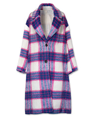 Jolie Pocketed Plaid Coat Ins Street