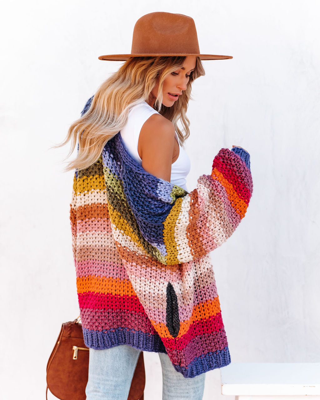 Jump For Joy Pocketed Knit Cardigan Ins Street