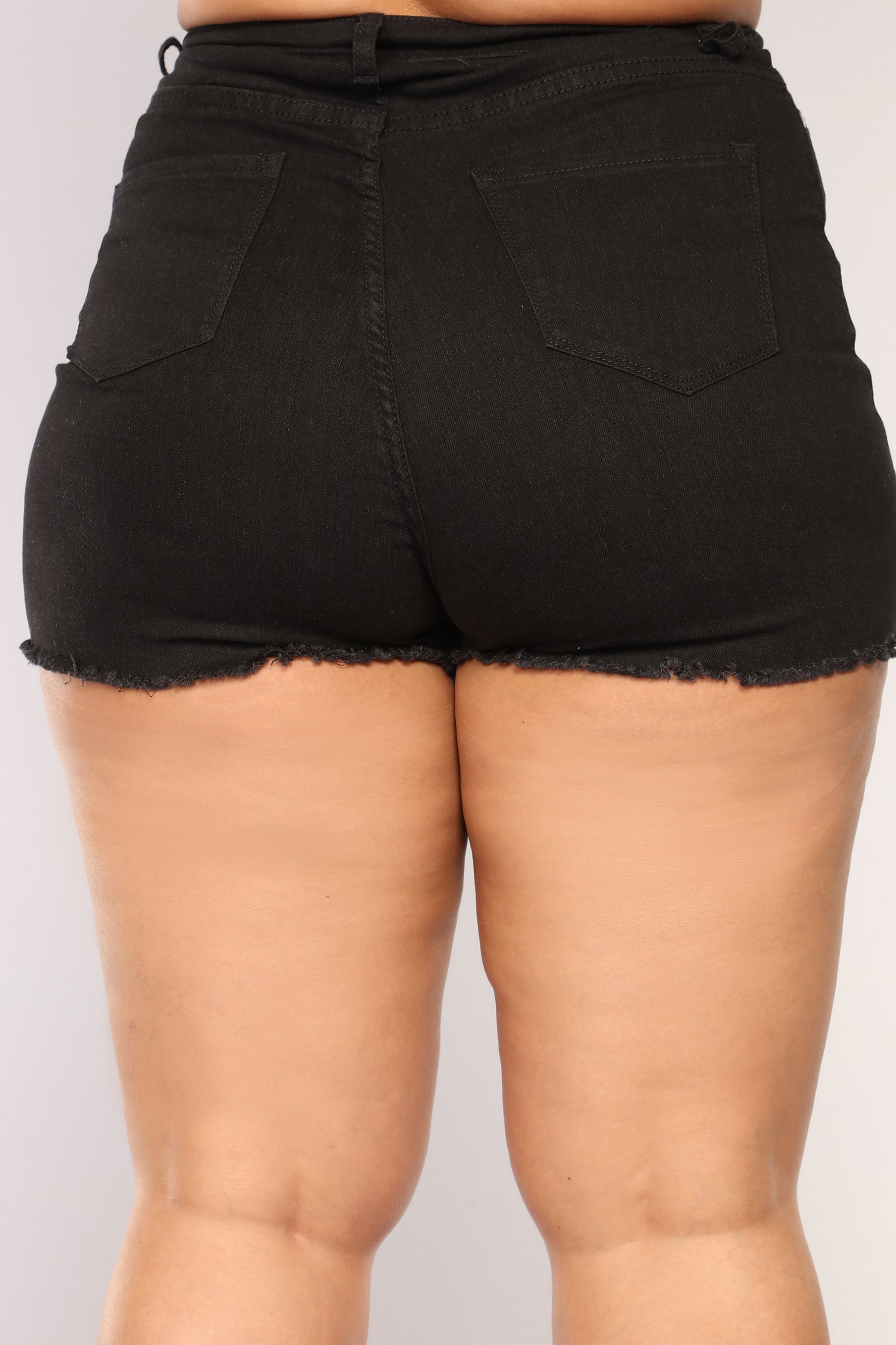 Kristina Distressed Denim Shorts - Black Ins Street