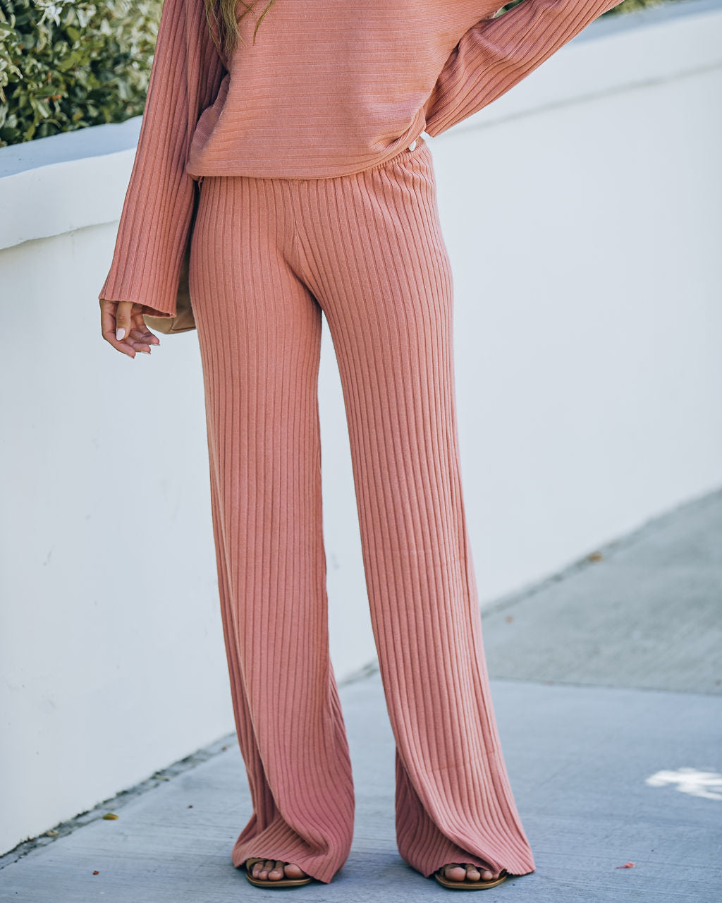 Langley Ribbed High Rise Knit Pants Ins Street