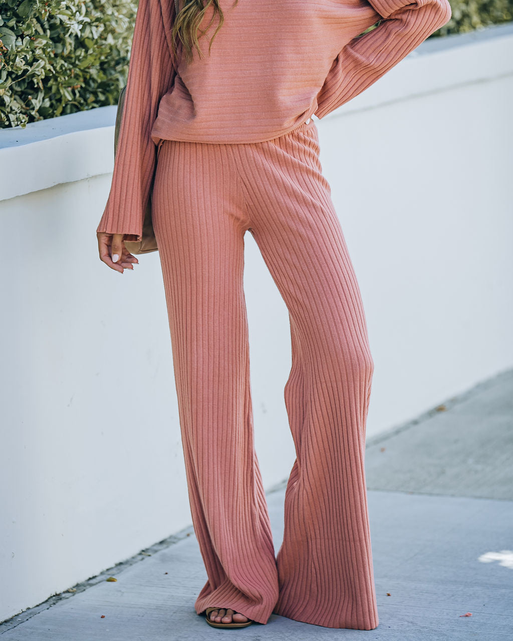 Langley Ribbed High Rise Knit Pants Ins Street