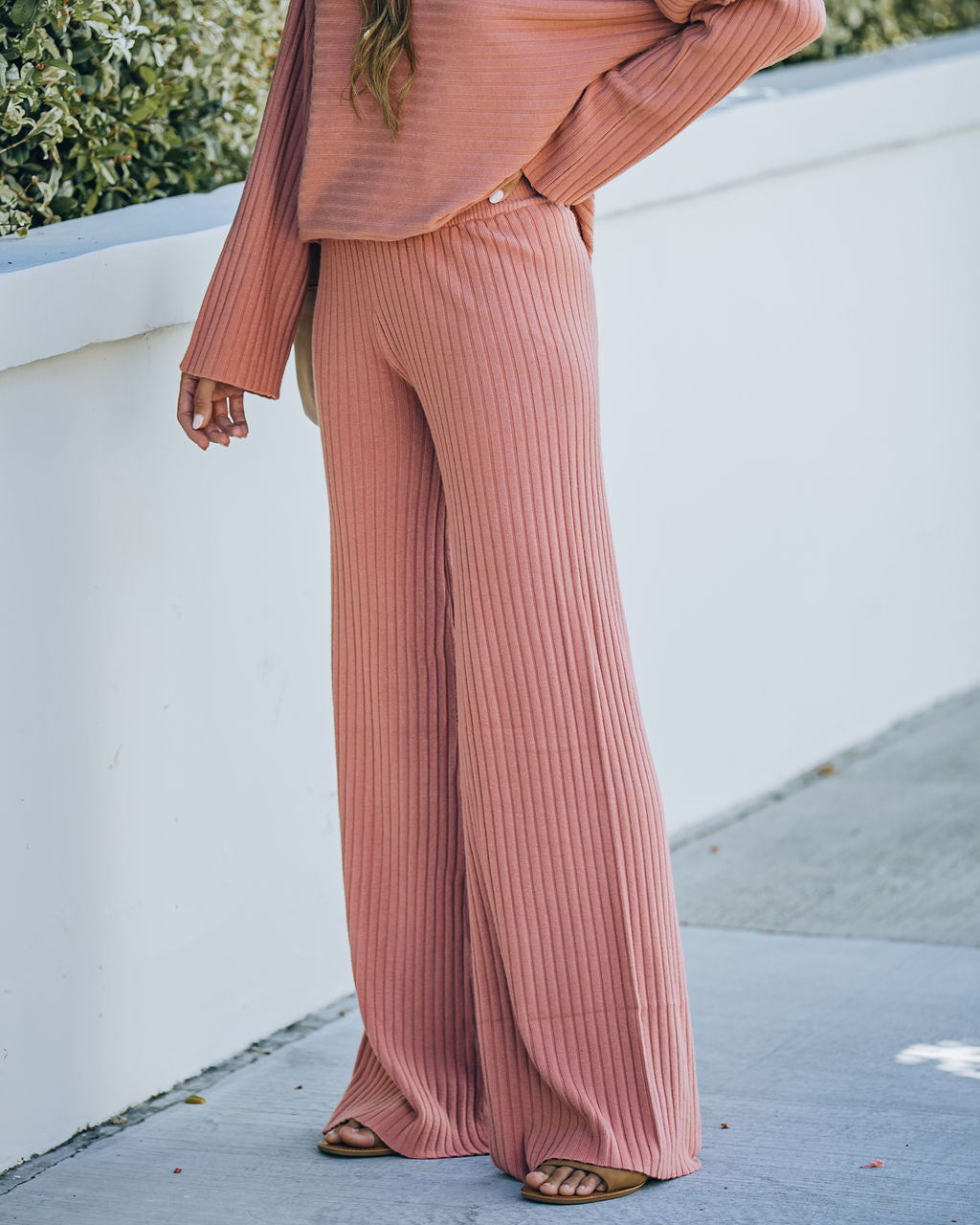 Langley Ribbed High Rise Knit Pants Ins Street