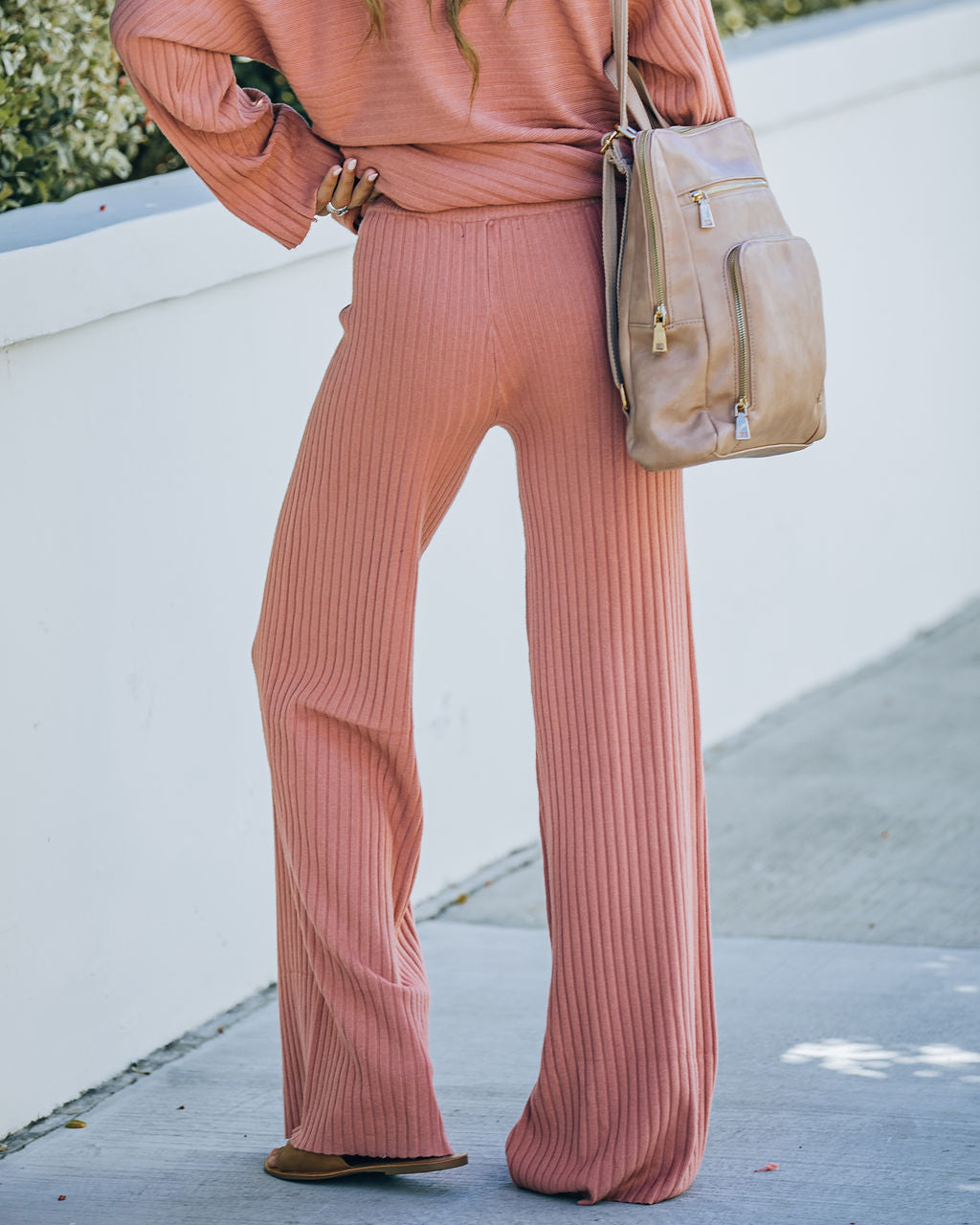 Langley Ribbed High Rise Knit Pants Ins Street