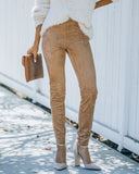 Hudson High Rise Faux Suede Legging - Taupe - FINAL SALE Ins Street