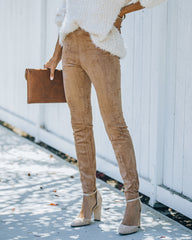 Hudson High Rise Faux Suede Legging - Taupe - FINAL SALE Ins Street