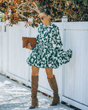 Nylah Printed Rope Tie Ruffle Dress Ins Street