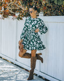Nylah Printed Rope Tie Ruffle Dress Ins Street