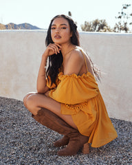 Kick The Dust Cold Shoulder Romper - Mango Ins Street