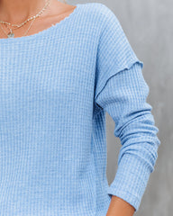 Kirstin Long Sleeve Thermal Top - Denim Blue - FINAL SALE Ins Street