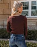 Kadine Crop Knit Cutout Sweater - Brown - FINAL SALE Ins Street