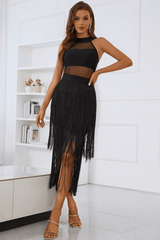 Ava Fringe Mesh Dress Ins Street