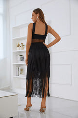 Ava Fringe Mesh Dress Ins Street