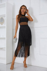 Ava Fringe Mesh Dress Ins Street