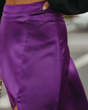 Kallie Satin Slit Maxi Skirt - Purple - FINAL SALE Ins Street