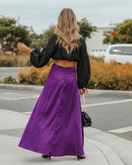 Kallie Satin Slit Maxi Skirt - Purple - FINAL SALE Ins Street