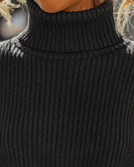 Kaylon Ribbed Turtleneck Knit Sweater - Black - FINAL SALE Ins Street