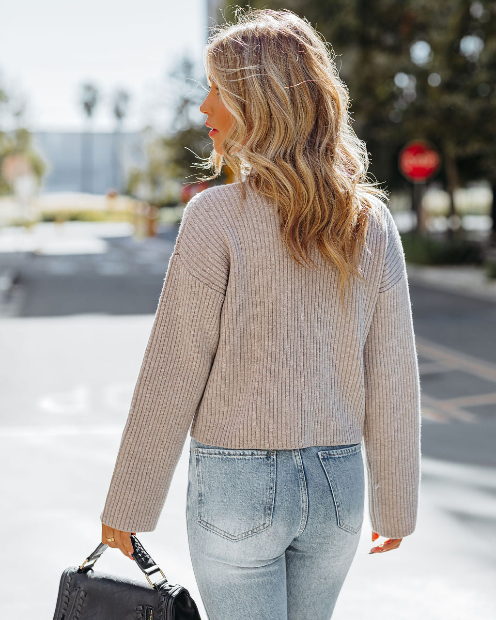 Kaylon Ribbed Turtleneck Knit Sweater - Taupe - FINAL SALE Ins Street