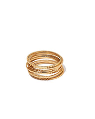 Keke Hammered Gold Ring Set Ins Street