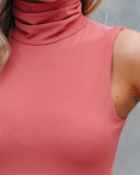 Kenzi Seamless Turtleneck Bodysuit - Dusty Rose Ins Street