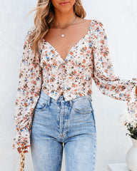 Kyler Floral Crop Blouse Ins Street