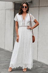 Away With The Breeze Lace Midi Dress InsStreet