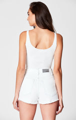 WHITE TITANIA DOUBLE ZIP FRONT SHORT Carmar Denim