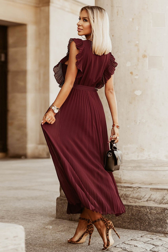 Pleated Maxi Dress Ins Street