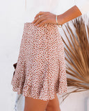 Lynda Floral Ruffle Mini Skort Ins Street