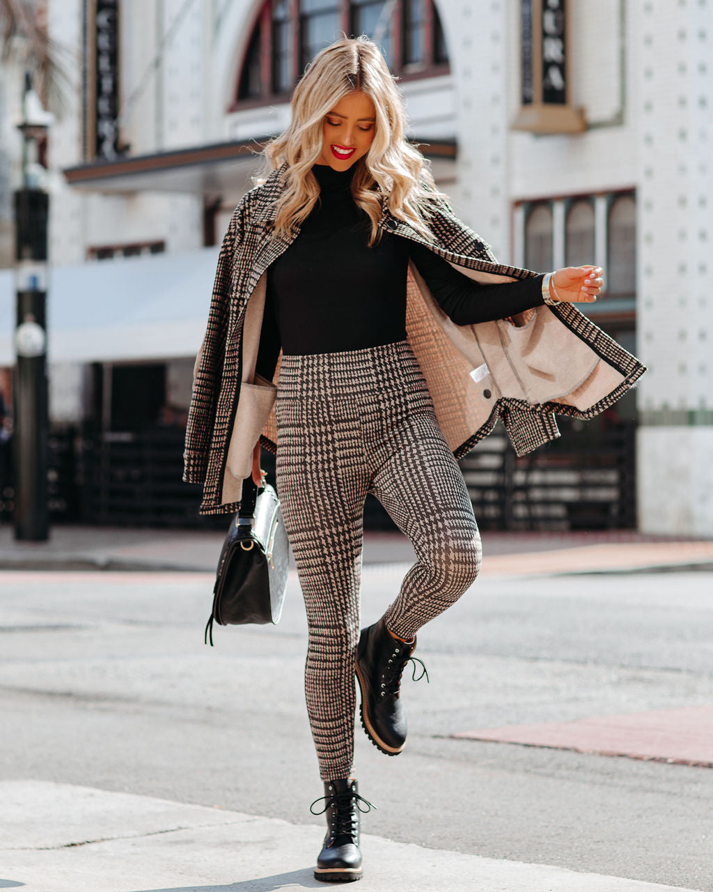 Lamont Houndstooth Knit Legging Ins Street