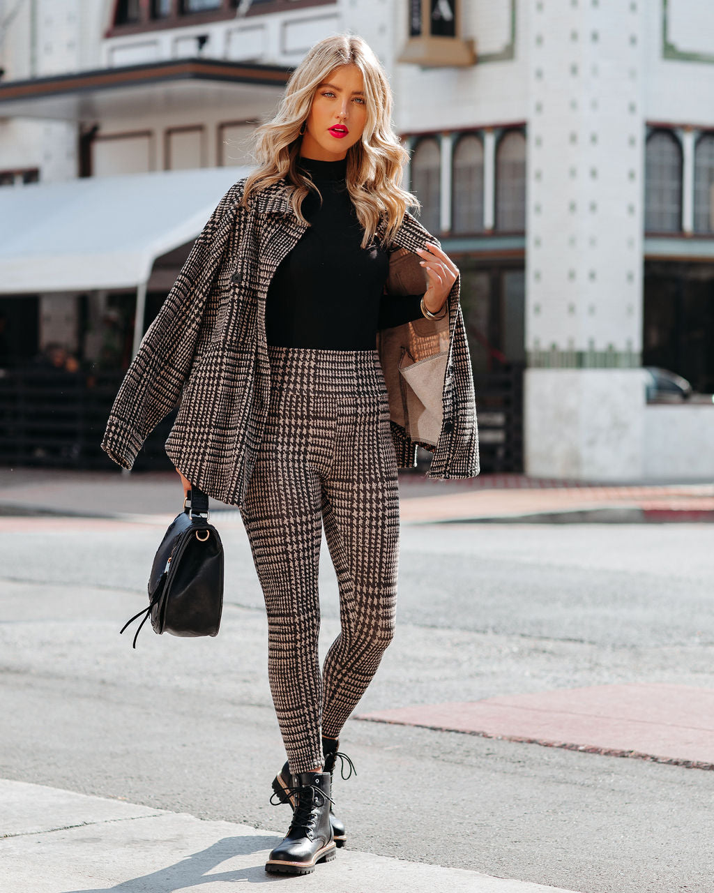 Lamont Houndstooth Knit Legging Ins Street