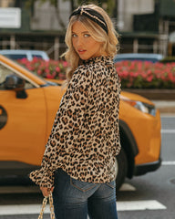 Lenox Leopard Ruffle Blouse Ins Street