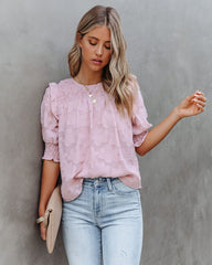 Levant Smocked Textured Blouse Ins Street