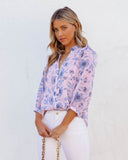 Light Of Day Floral Chiffon Button Down Blouse Ins Street